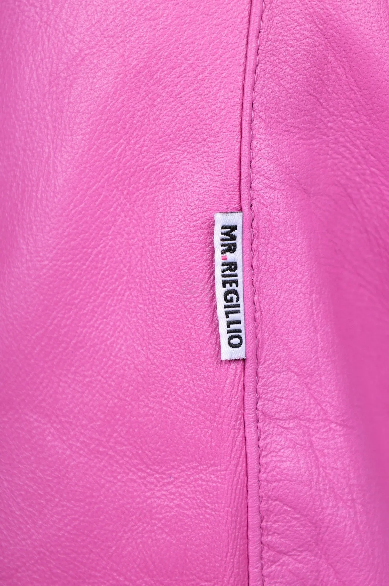 Bright Pink Leather Tank Top