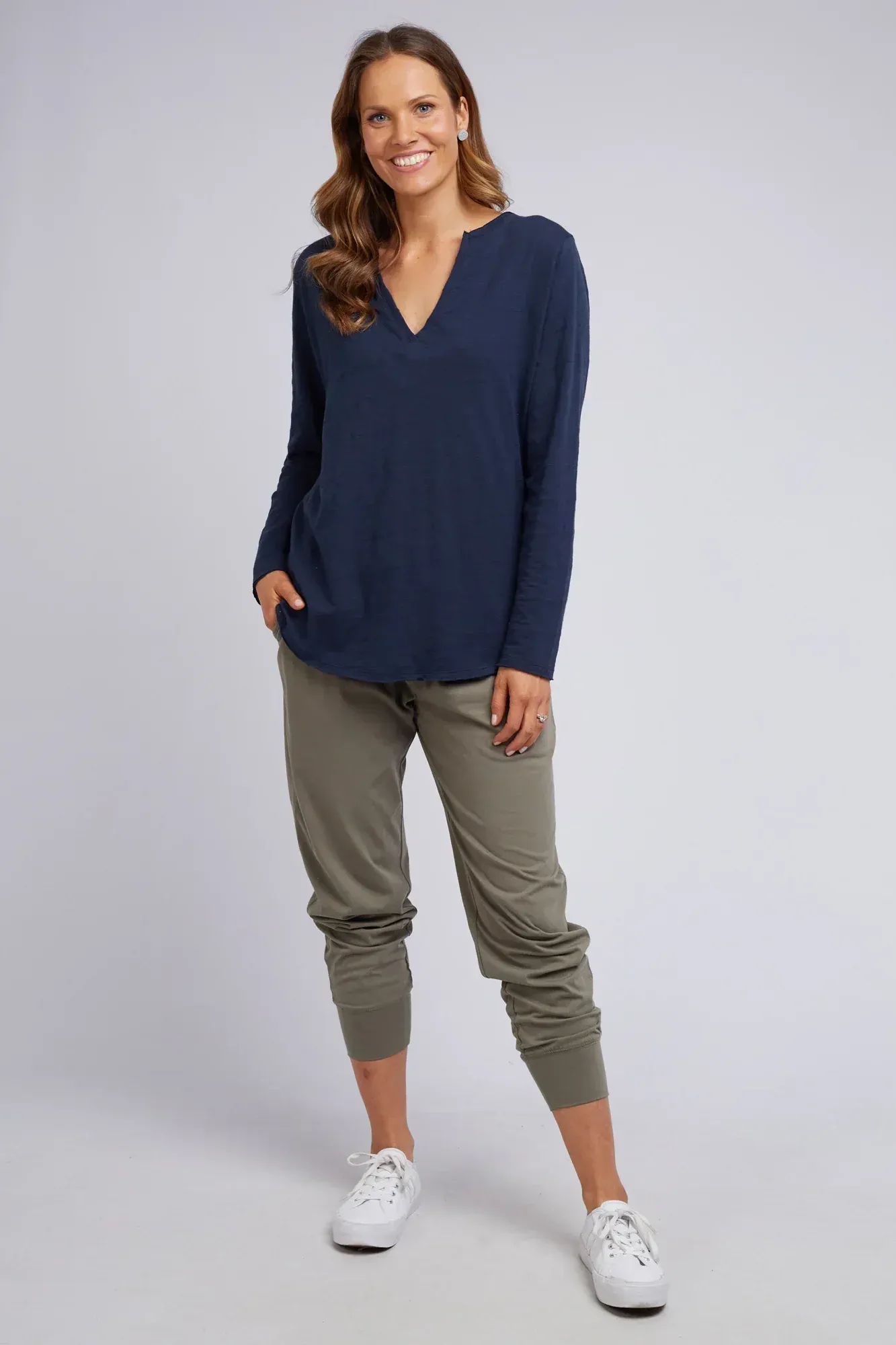 Coles Bay Long Sleeve Top in Navy
