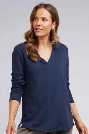 Coles Bay Long Sleeve Top in Navy