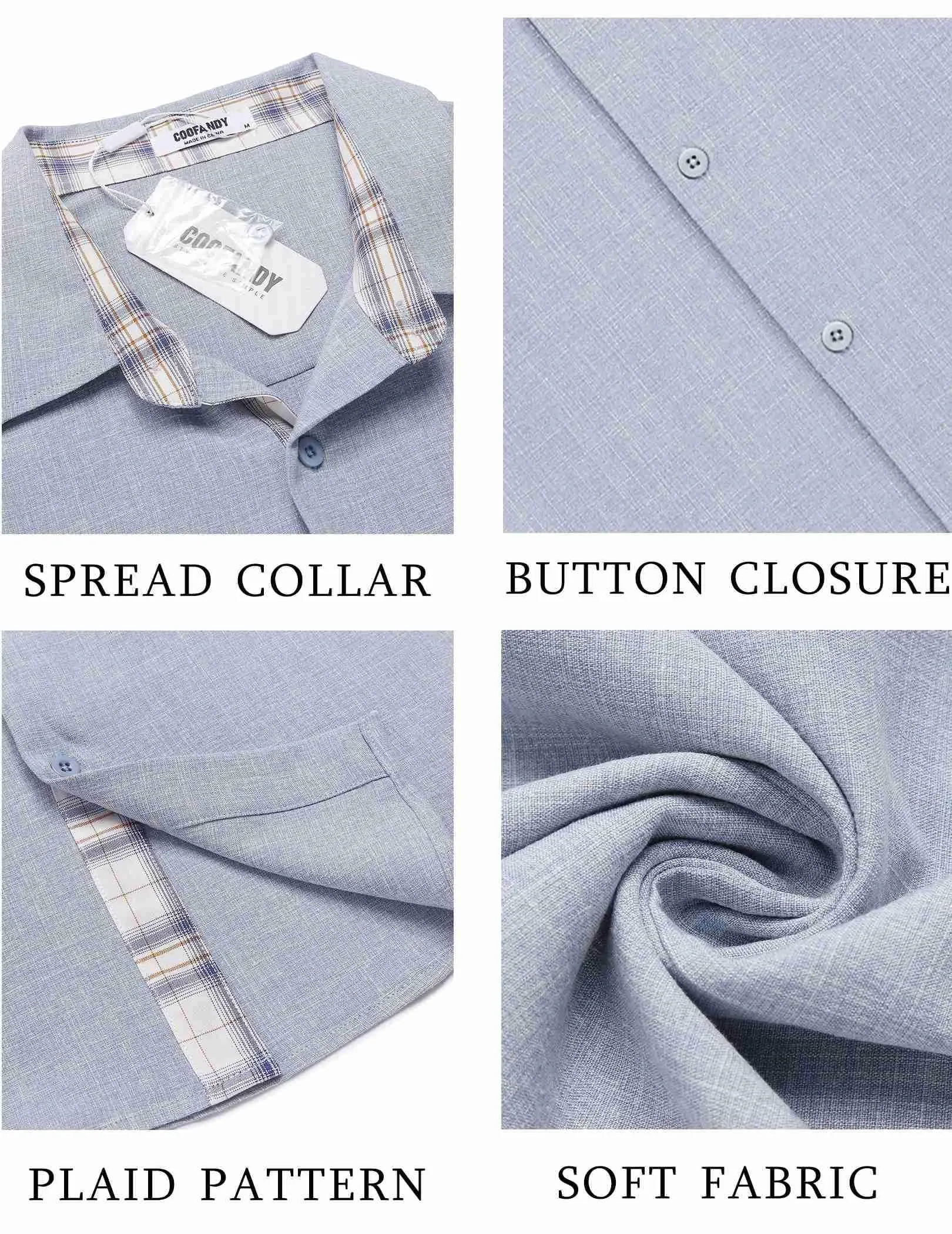 COOFANDY Men's Button Down Shirts Short Sleeve Casual Shirts Summer Beach Shirts Vacation Wedding Shirts with Pocket