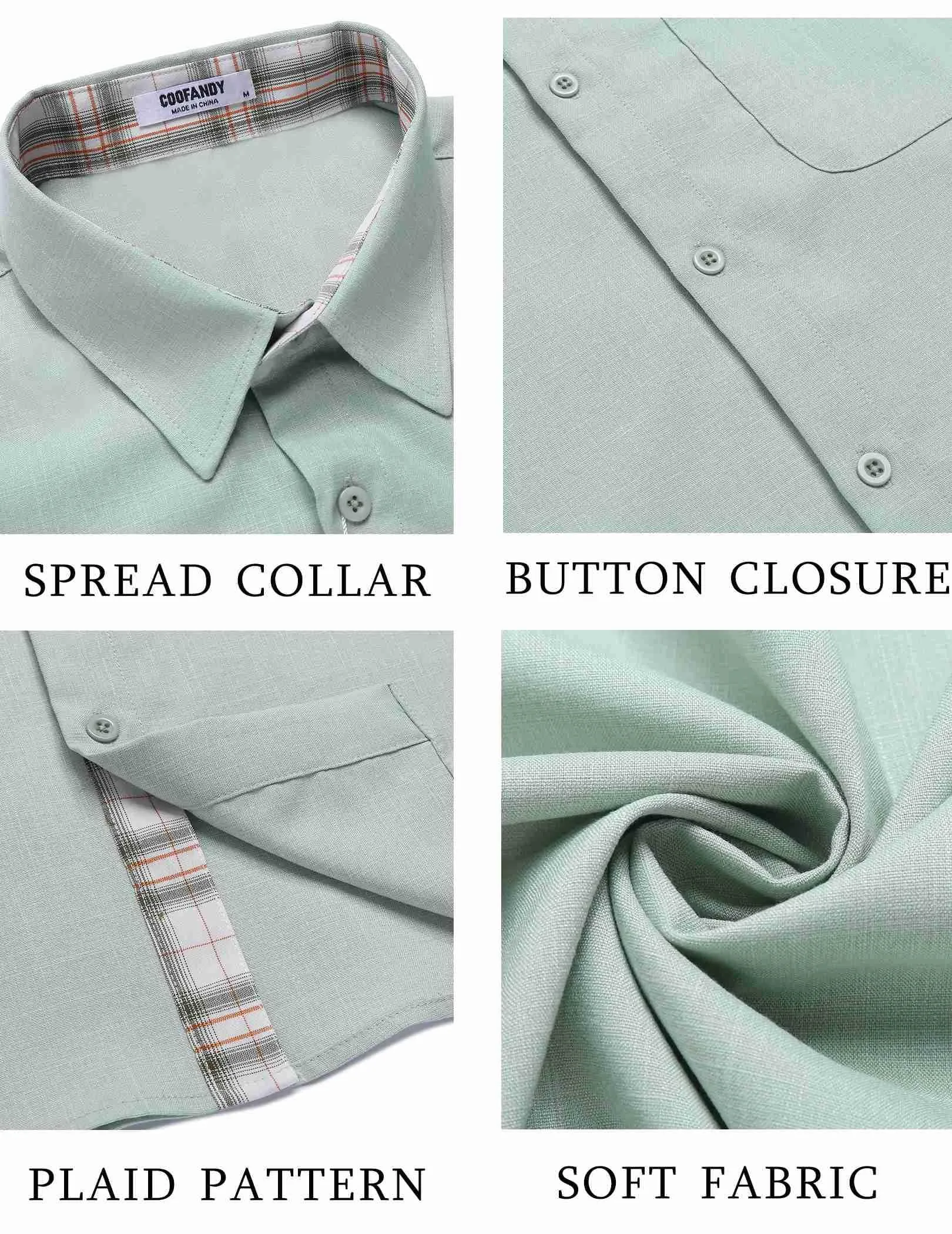 COOFANDY Men's Button Down Shirts Short Sleeve Casual Shirts Summer Beach Shirts Vacation Wedding Shirts with Pocket