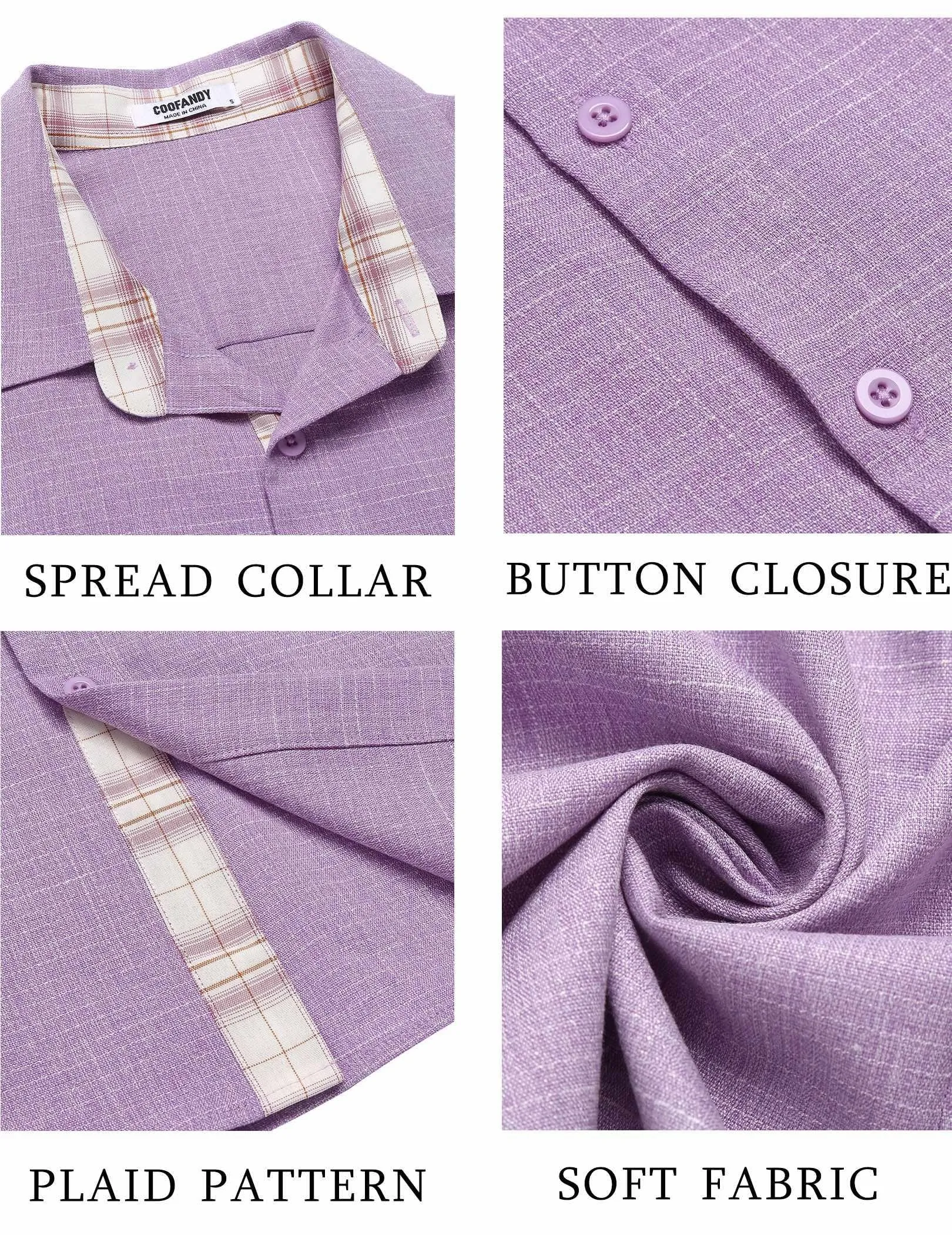 COOFANDY Men's Button Down Shirts Short Sleeve Casual Shirts Summer Beach Shirts Vacation Wedding Shirts with Pocket