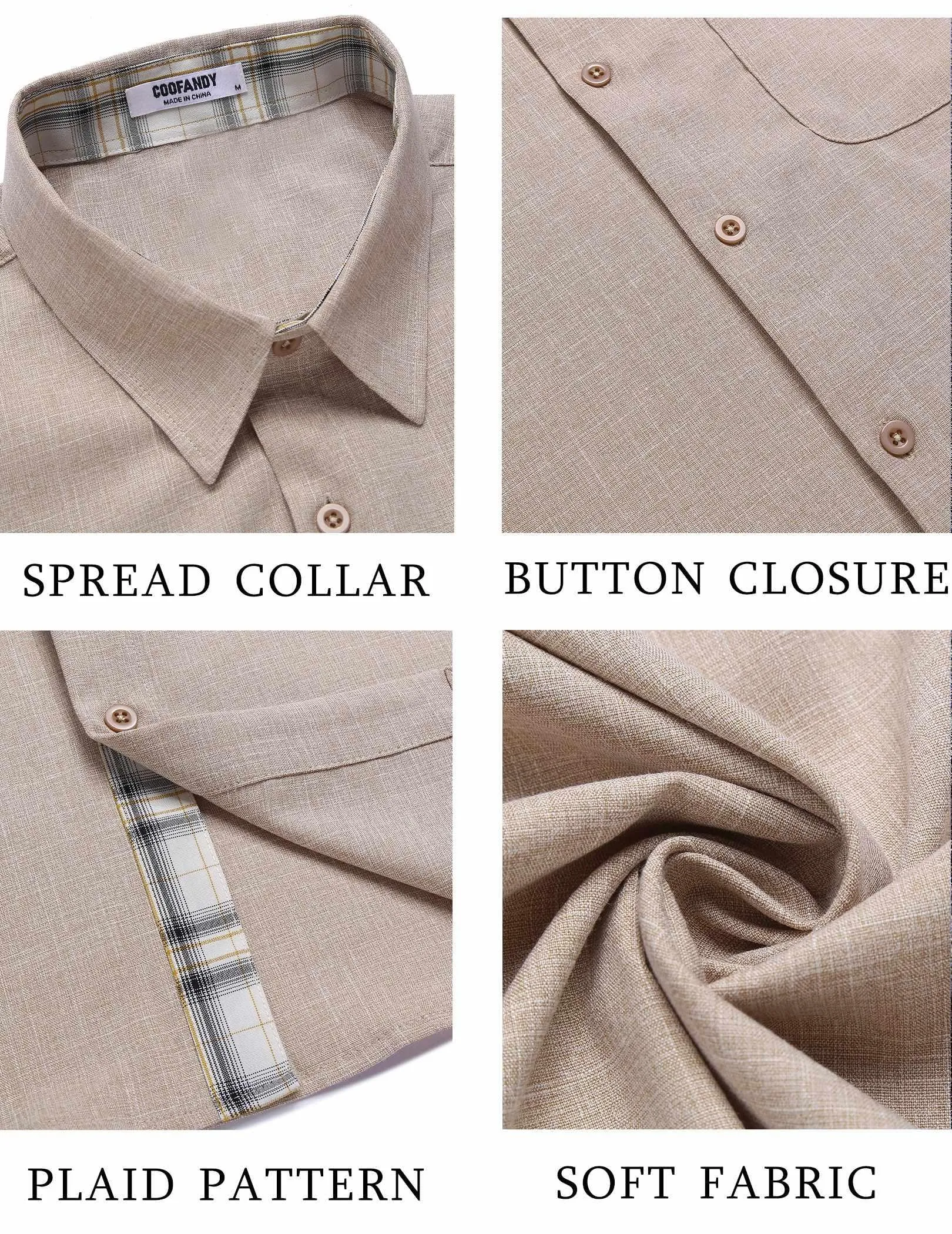 COOFANDY Men's Button Down Shirts Short Sleeve Casual Shirts Summer Beach Shirts Vacation Wedding Shirts with Pocket