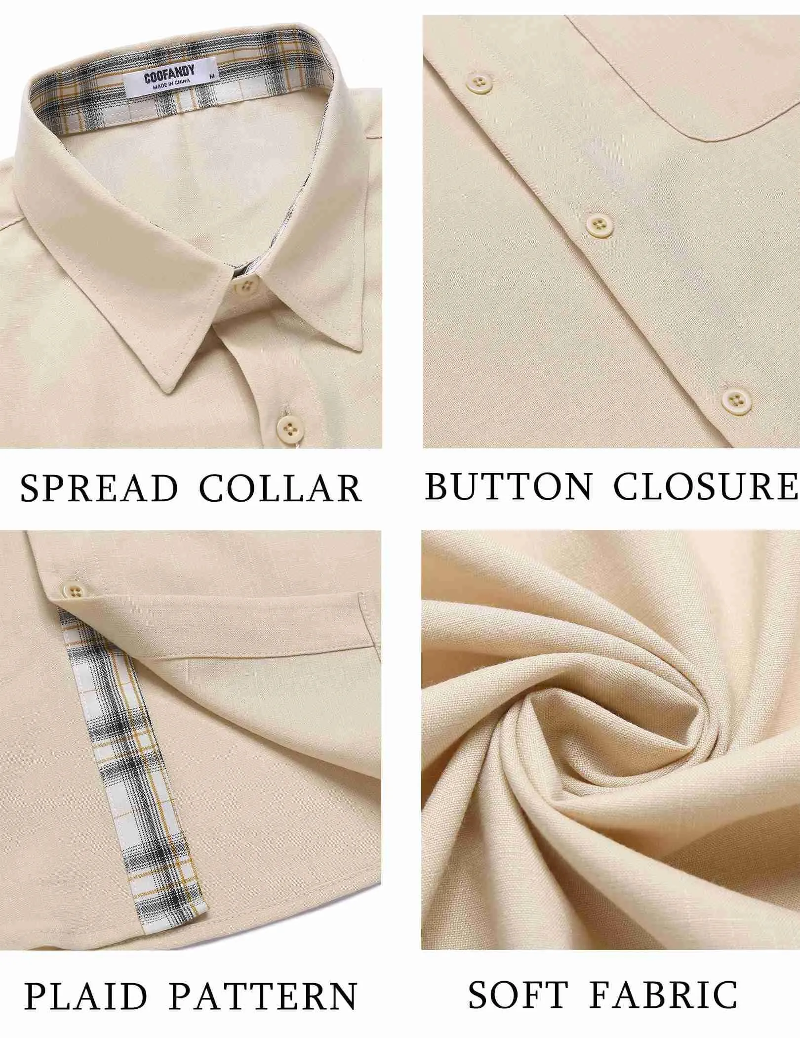 COOFANDY Men's Button Down Shirts Short Sleeve Casual Shirts Summer Beach Shirts Vacation Wedding Shirts with Pocket