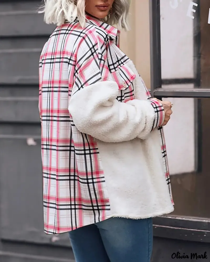 Deanwangkt - Checked jacket with patch pocket and button