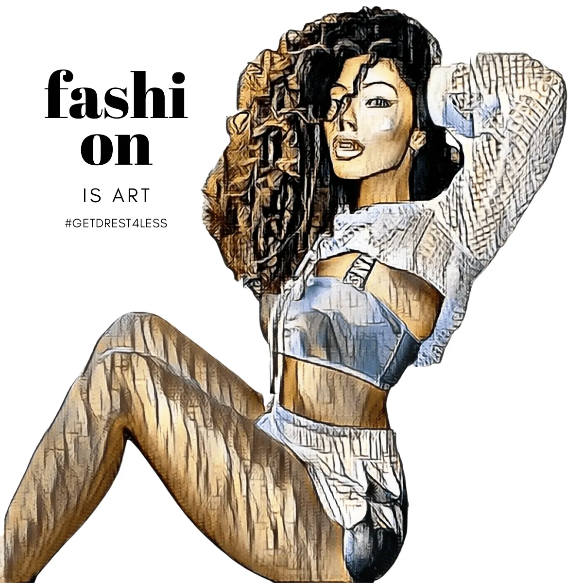 Fish Net Hooded Crop Top