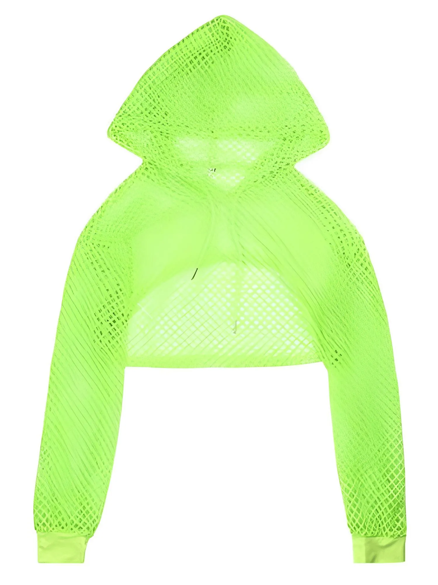 Fish Net Hooded Crop Top