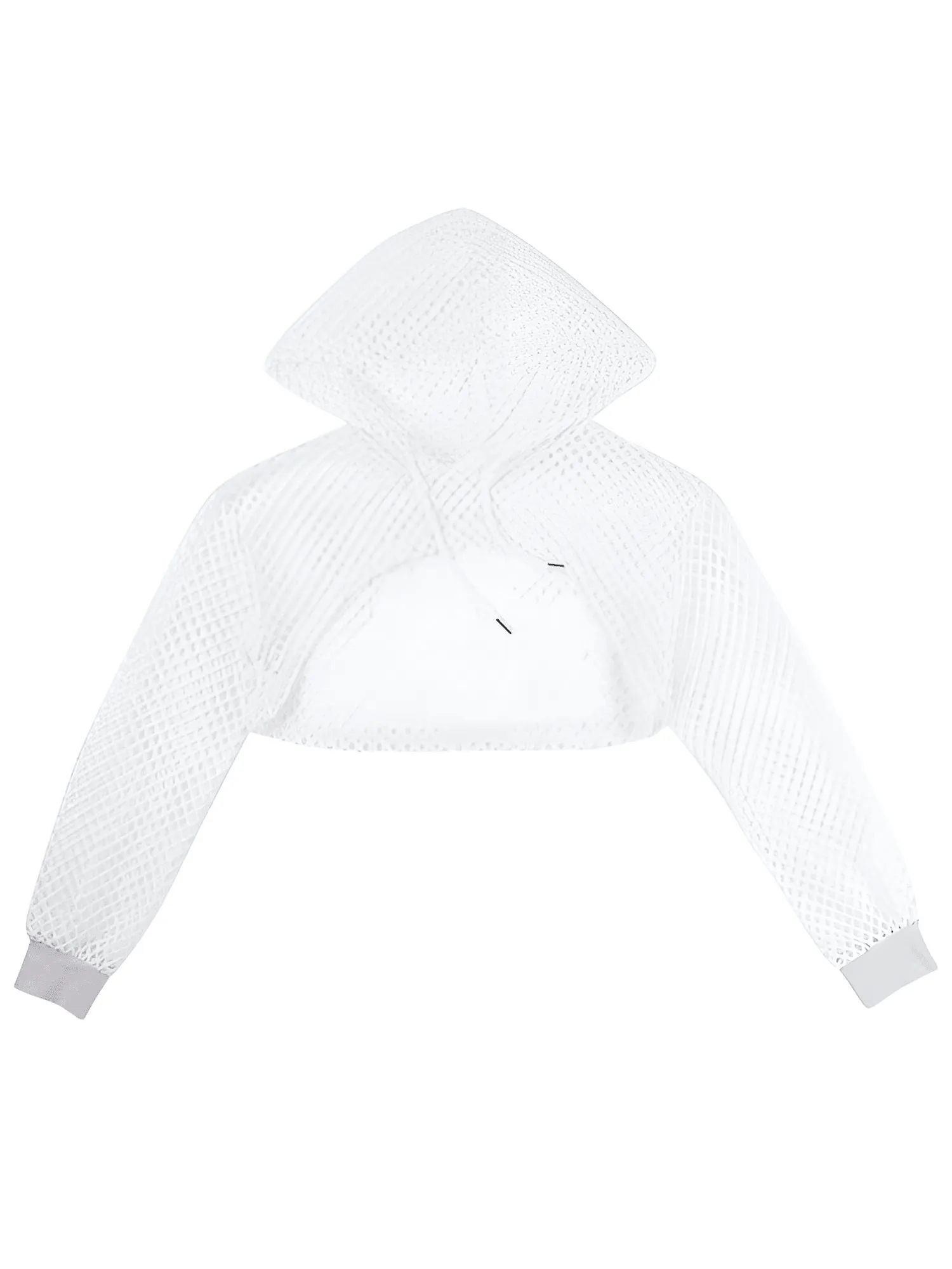 Fish Net Hooded Crop Top