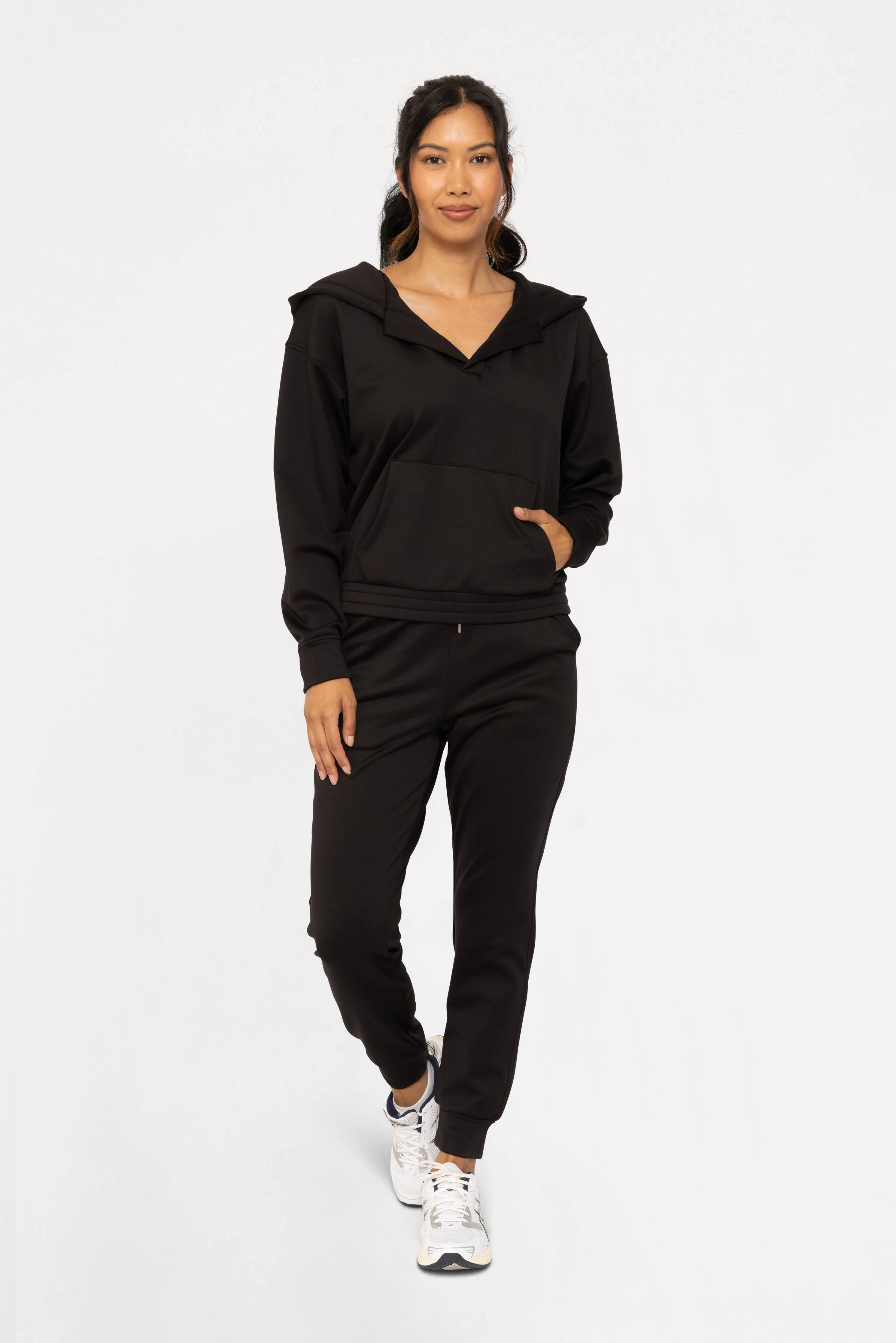 Forest Green Elevated Pullover Henley Hoodie