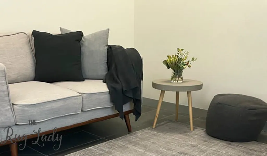 Harmony Grey White Striped Viscose Rug