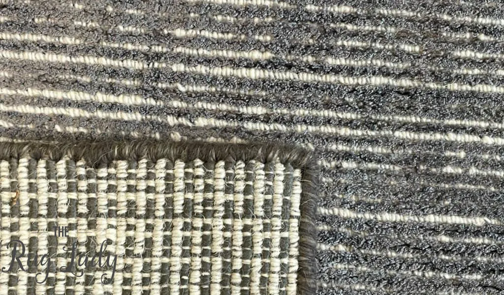 Harmony Grey White Striped Viscose Rug