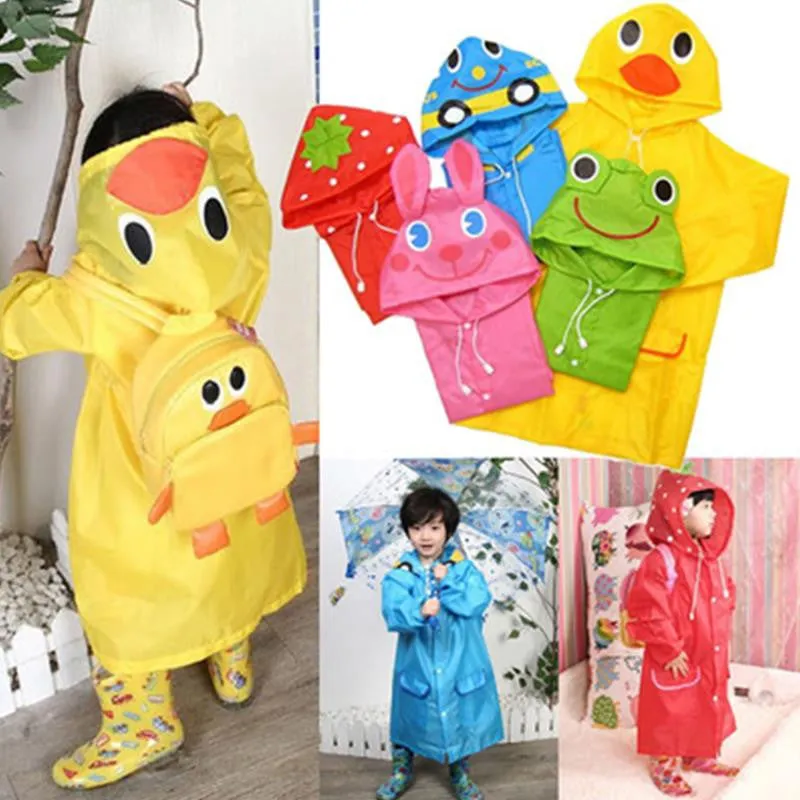Kids Rain Coat Hooded Waterproof - Free Shipping to N.A.