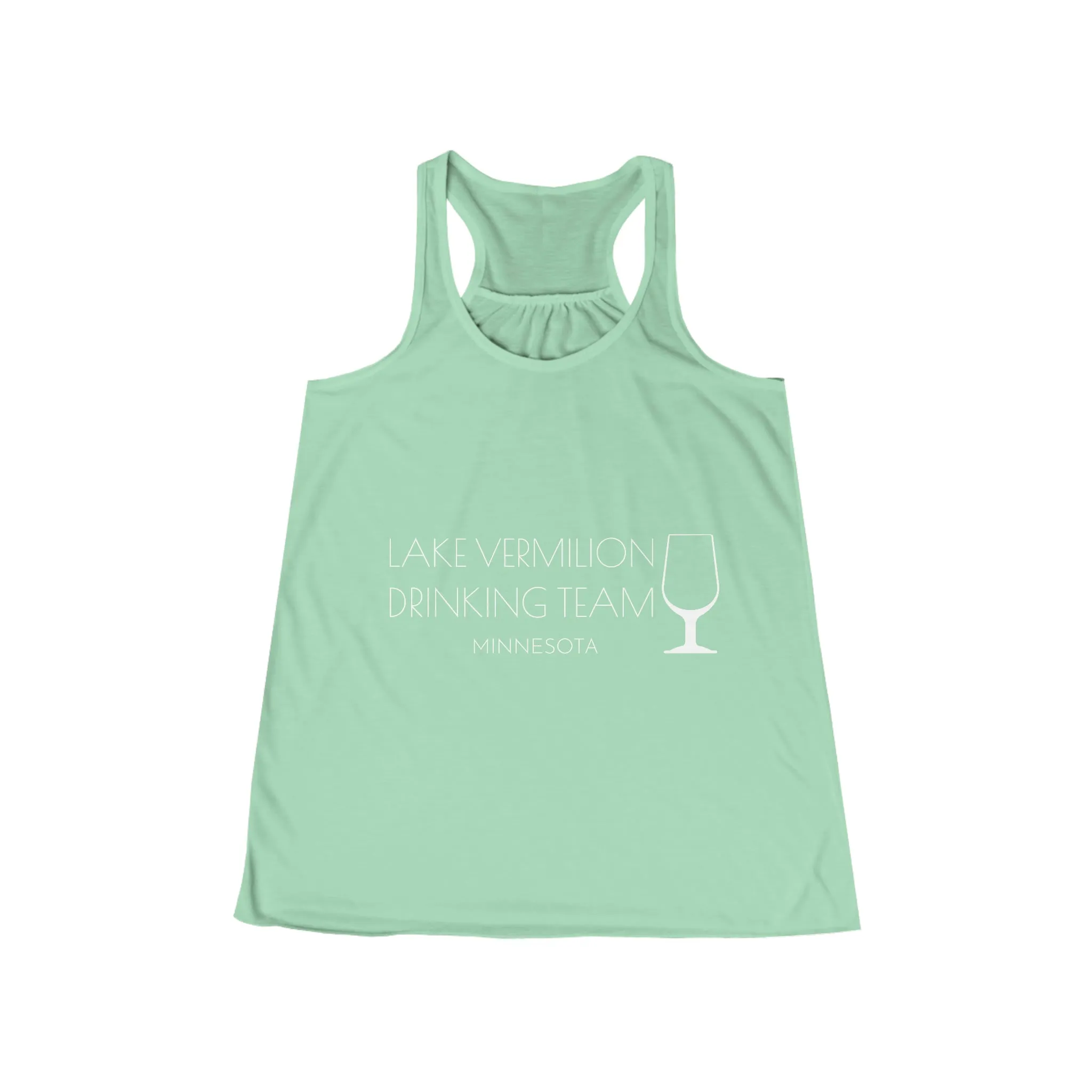 Lake Vermilion Drinkin Team - Wine - Women's Flowy Racerback Tank