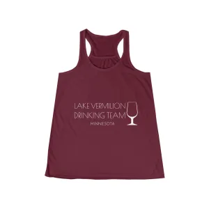 Lake Vermilion Drinkin Team - Wine - Women's Flowy Racerback Tank