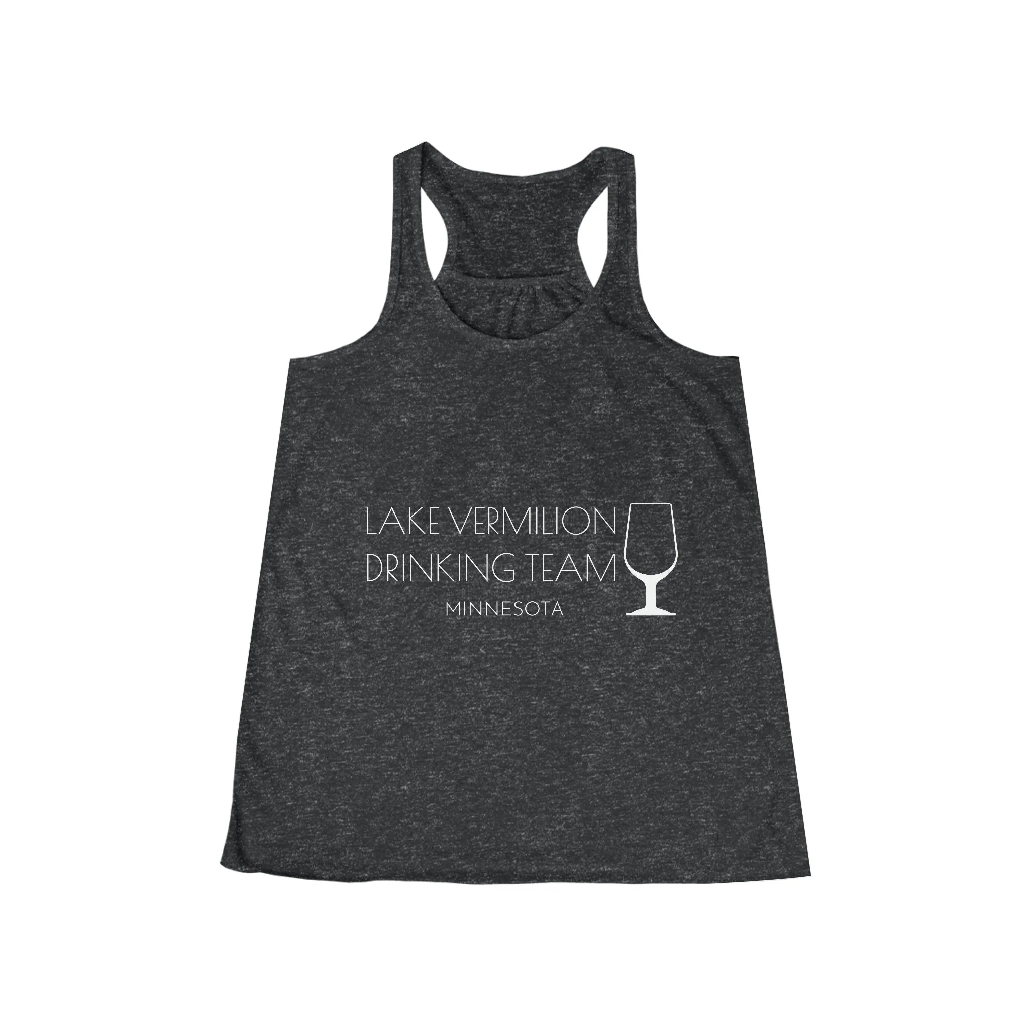 Lake Vermilion Drinkin Team - Wine - Women's Flowy Racerback Tank