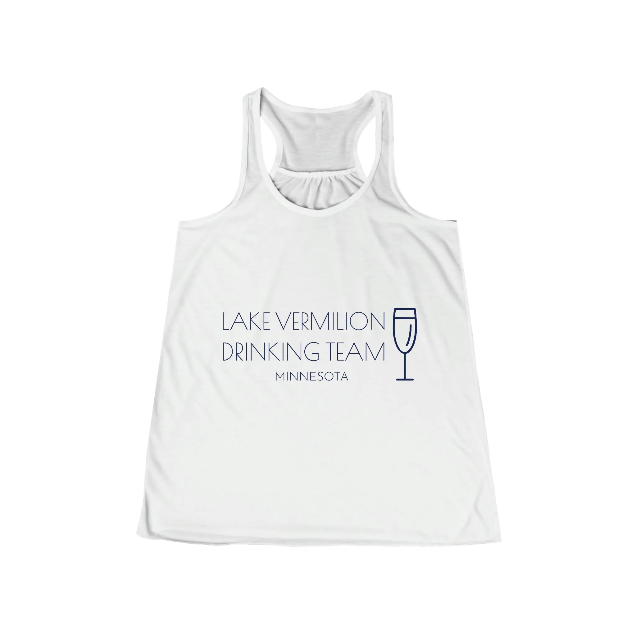 Lake Vermilion Drinkin Team - Wine - Women's Flowy Racerback Tank