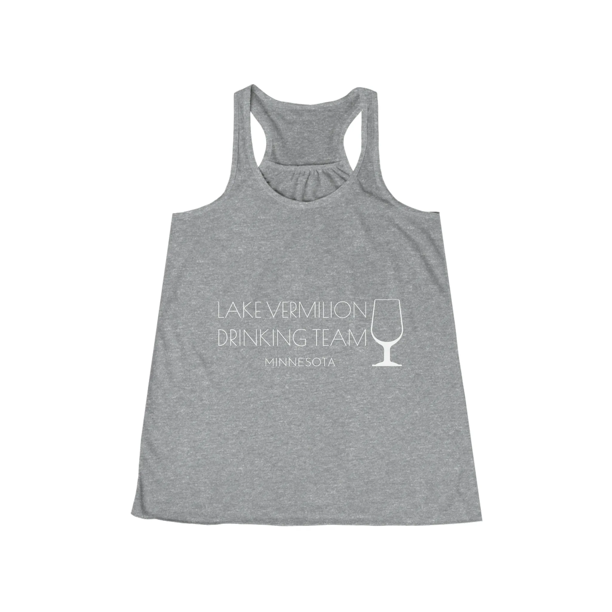 Lake Vermilion Drinkin Team - Wine - Women's Flowy Racerback Tank