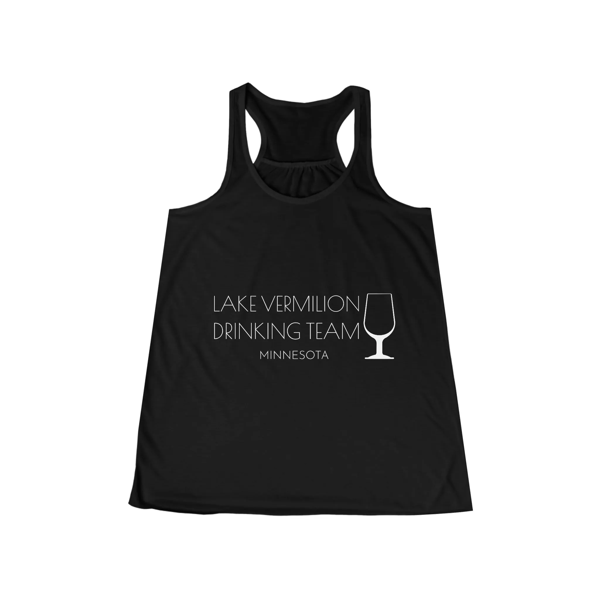 Lake Vermilion Drinkin Team - Wine - Women's Flowy Racerback Tank