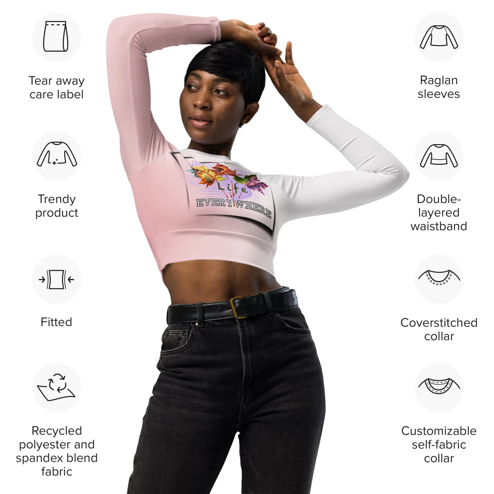 Long-Sleeve Crop Top Autumn