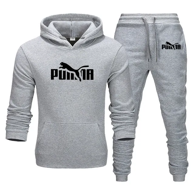 Men's Track Field Sportswear Fleece Thickened Hooded Boutique Clothing Casual Hoodies Suit Jacket   Pants Warm Winter Sweatshirt