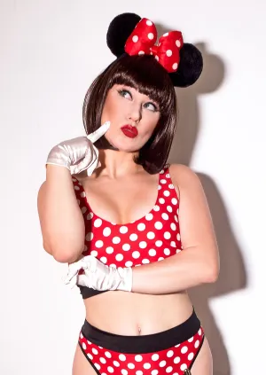 Polka Dot Sporty Tank in Red
