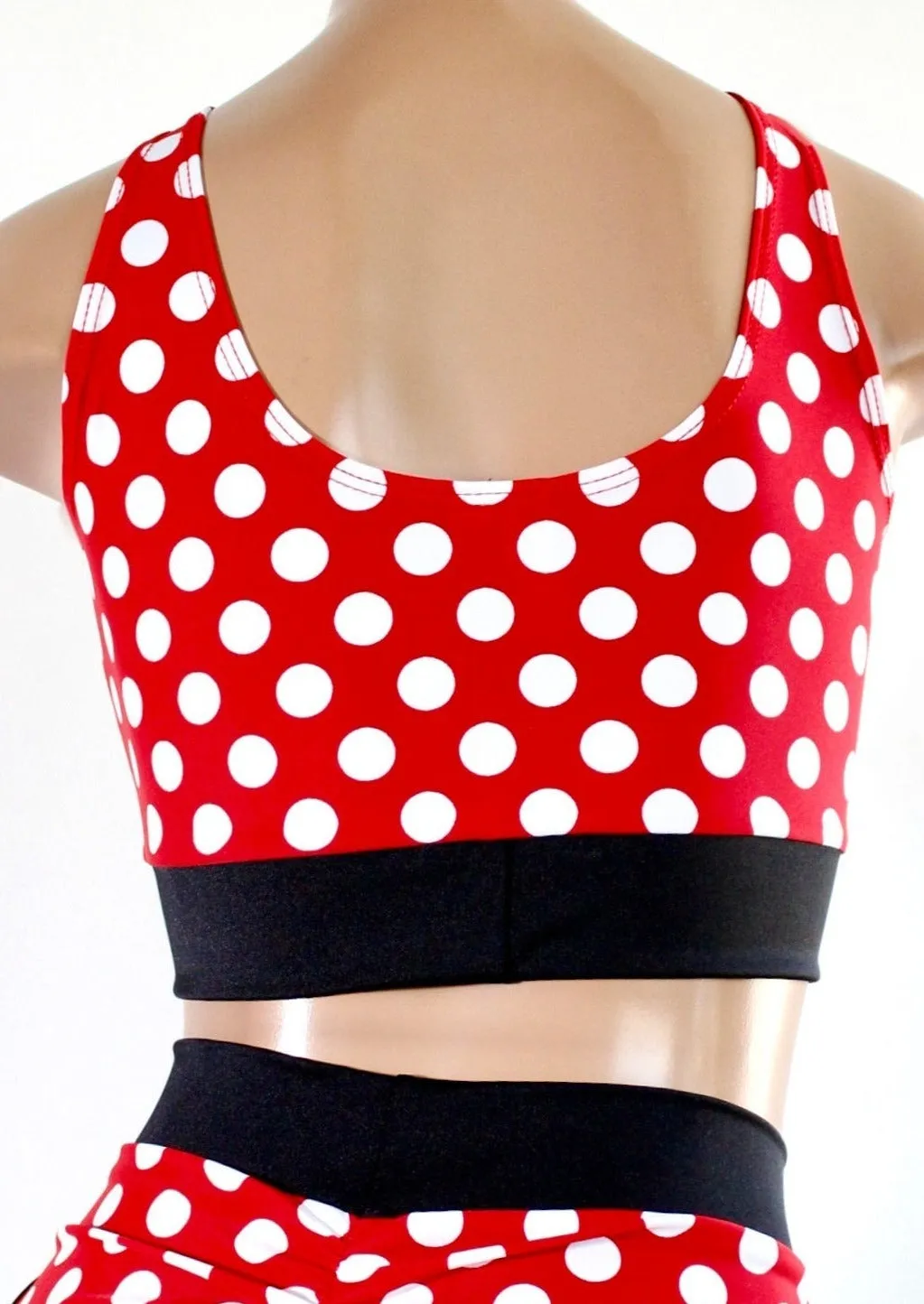 Polka Dot Sporty Tank in Red