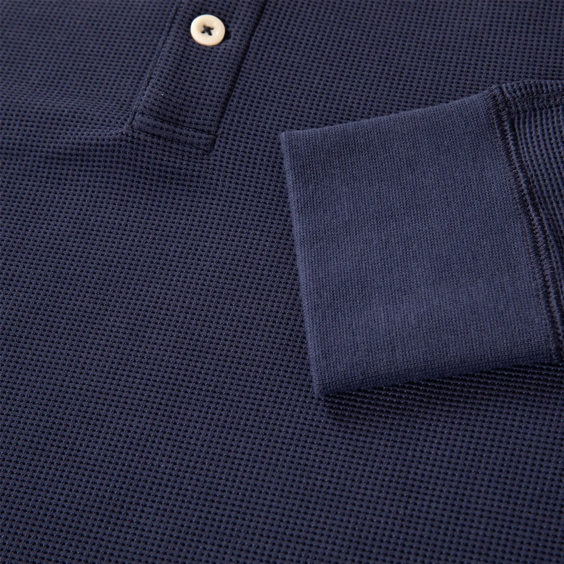 RLX Tech Waffle Henley Pullover in Refined Navy - AW24