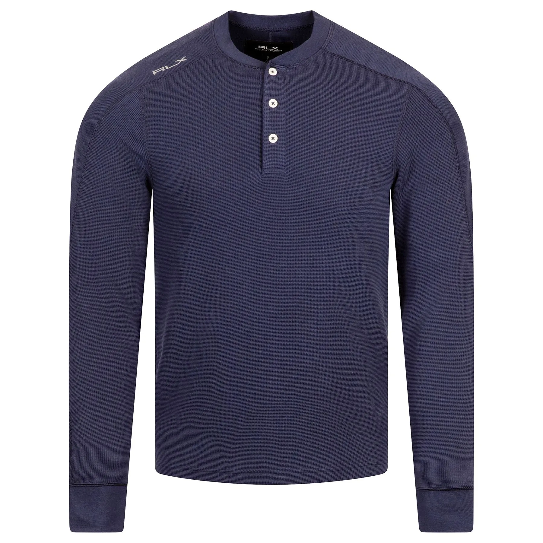 RLX Tech Waffle Henley Pullover in Refined Navy - AW24