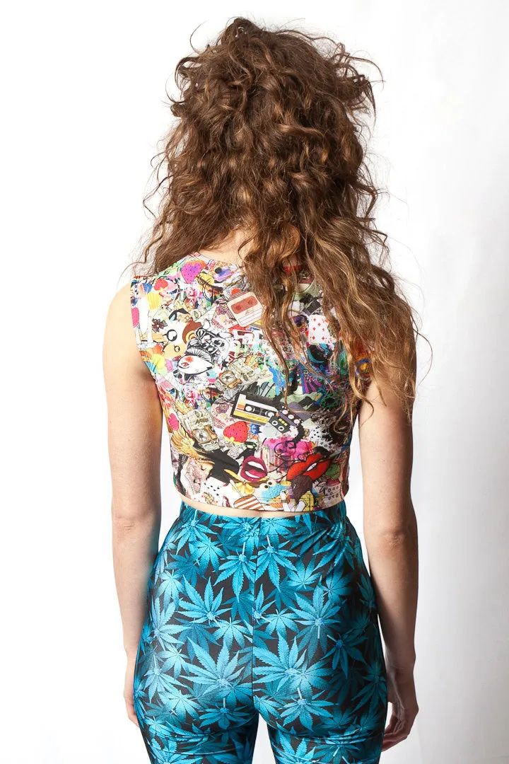 Skull & WTF Reversible Crop Top