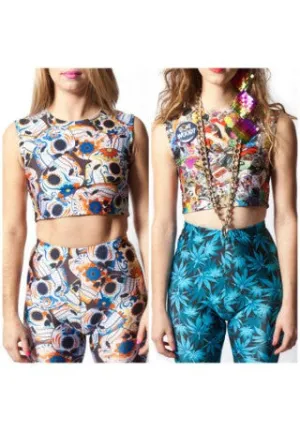 Skull & WTF Reversible Crop Top