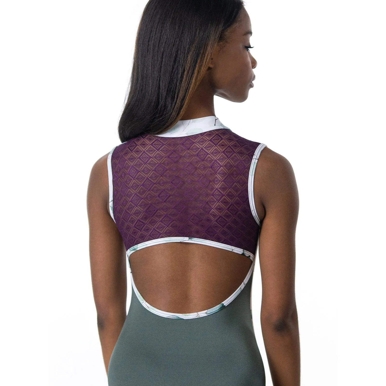 Suffolk Adult Harvest Leaves Zip Front Leotard