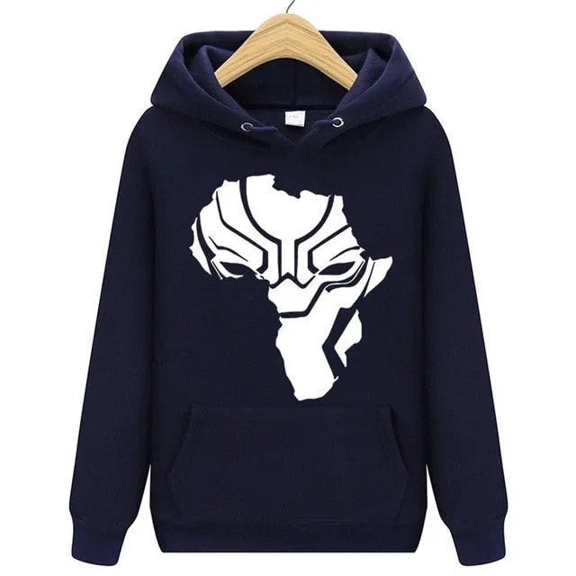 Superhero Black Panther Wakanda Warrior Hoodie Fleece