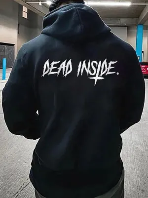 SXV  'dead inside’ Printed Cool Aesthetic Sweatshirt Hoodie