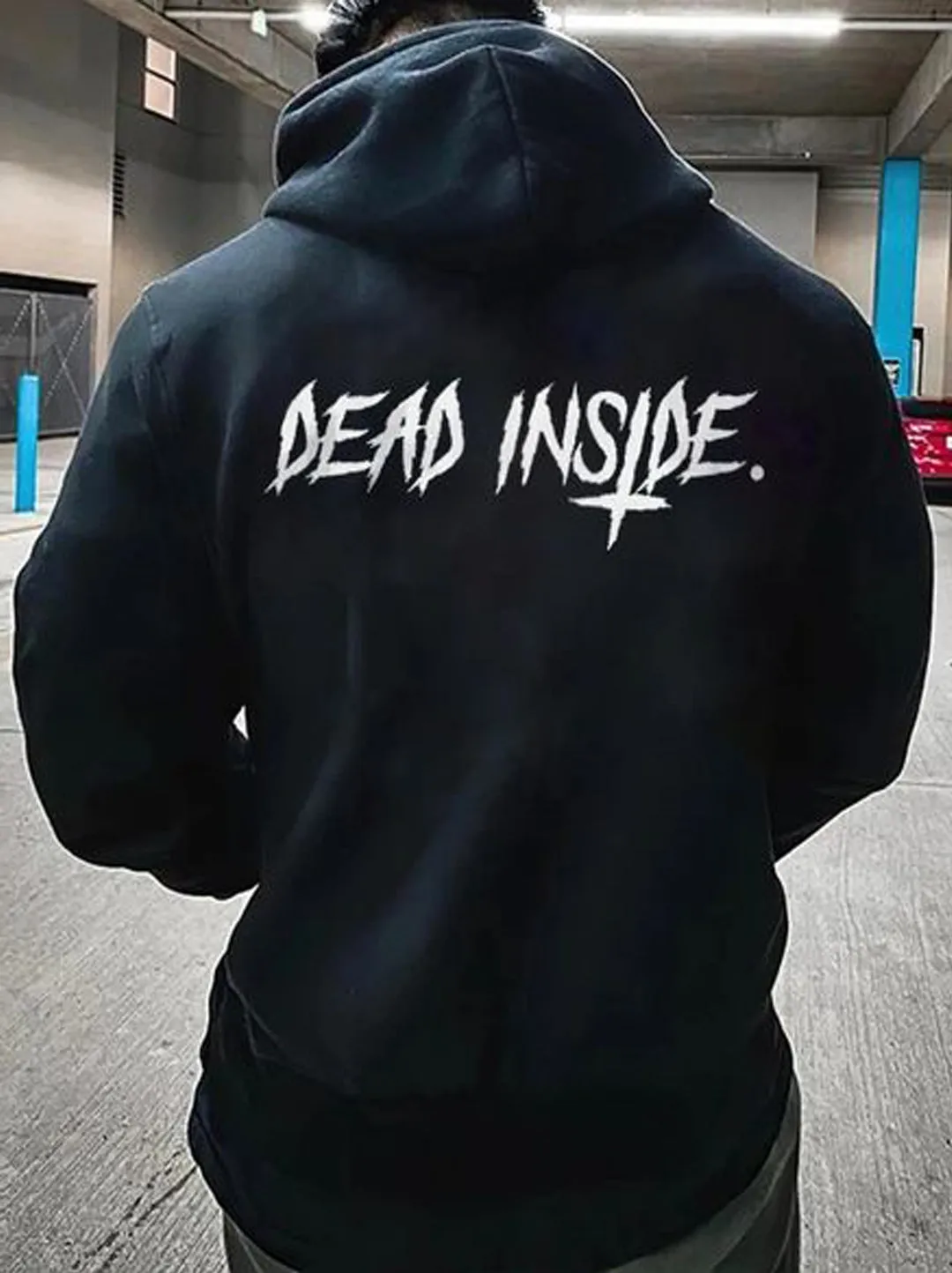SXV  'dead inside’ Printed Cool Aesthetic Sweatshirt Hoodie