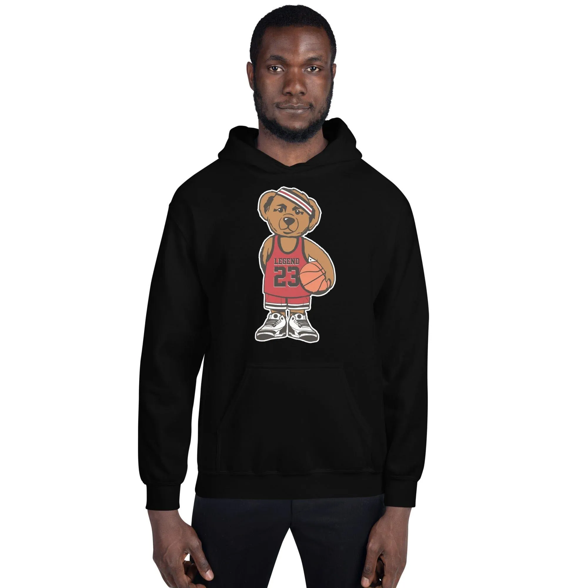 Teddy Hoodie Rocking Legendary # 23 Jersey Wesing Jordans DTG Printed Blended Hoodie