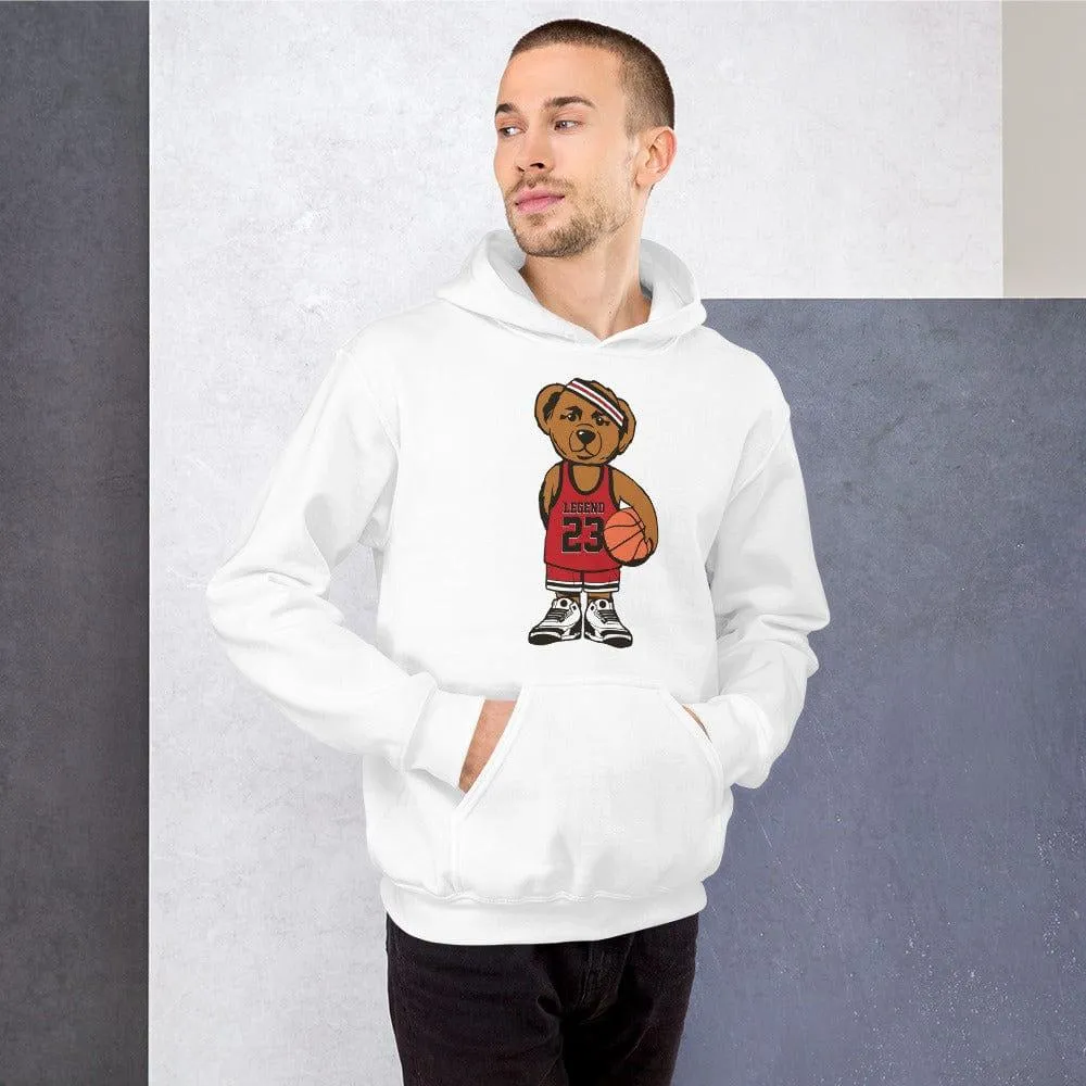 Teddy Hoodie Rocking Legendary # 23 Jersey Wesing Jordans DTG Printed Blended Hoodie