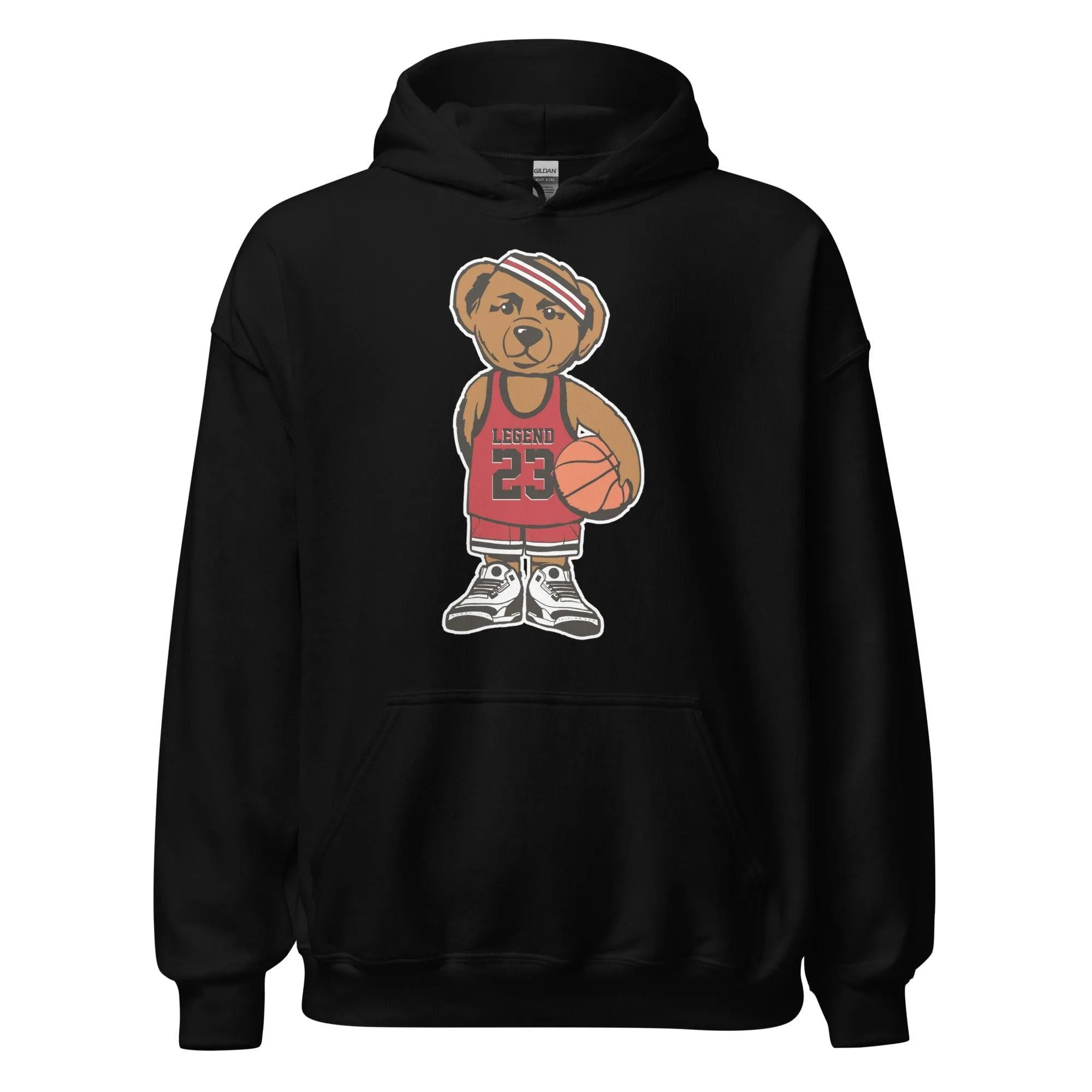 Teddy Hoodie Rocking Legendary # 23 Jersey Wesing Jordans DTG Printed Blended Hoodie