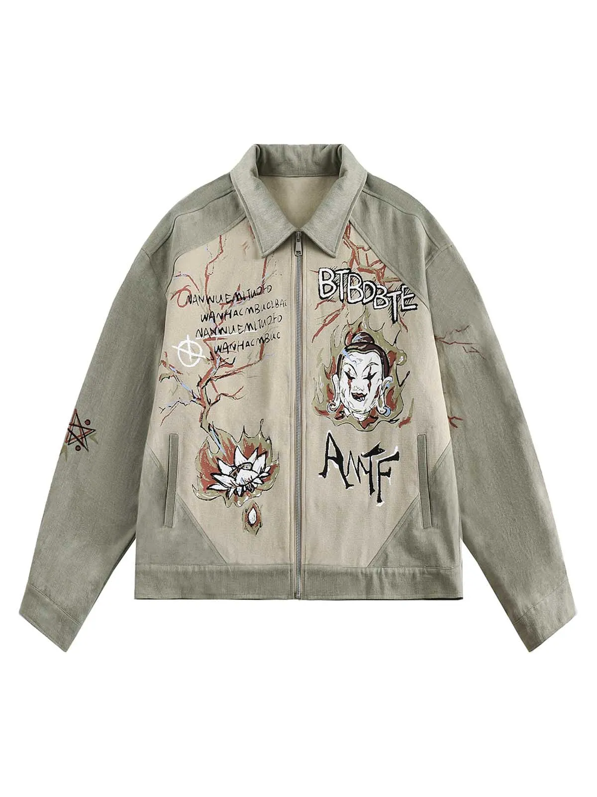 Thesupermade Graffiti Patchwork Jacket