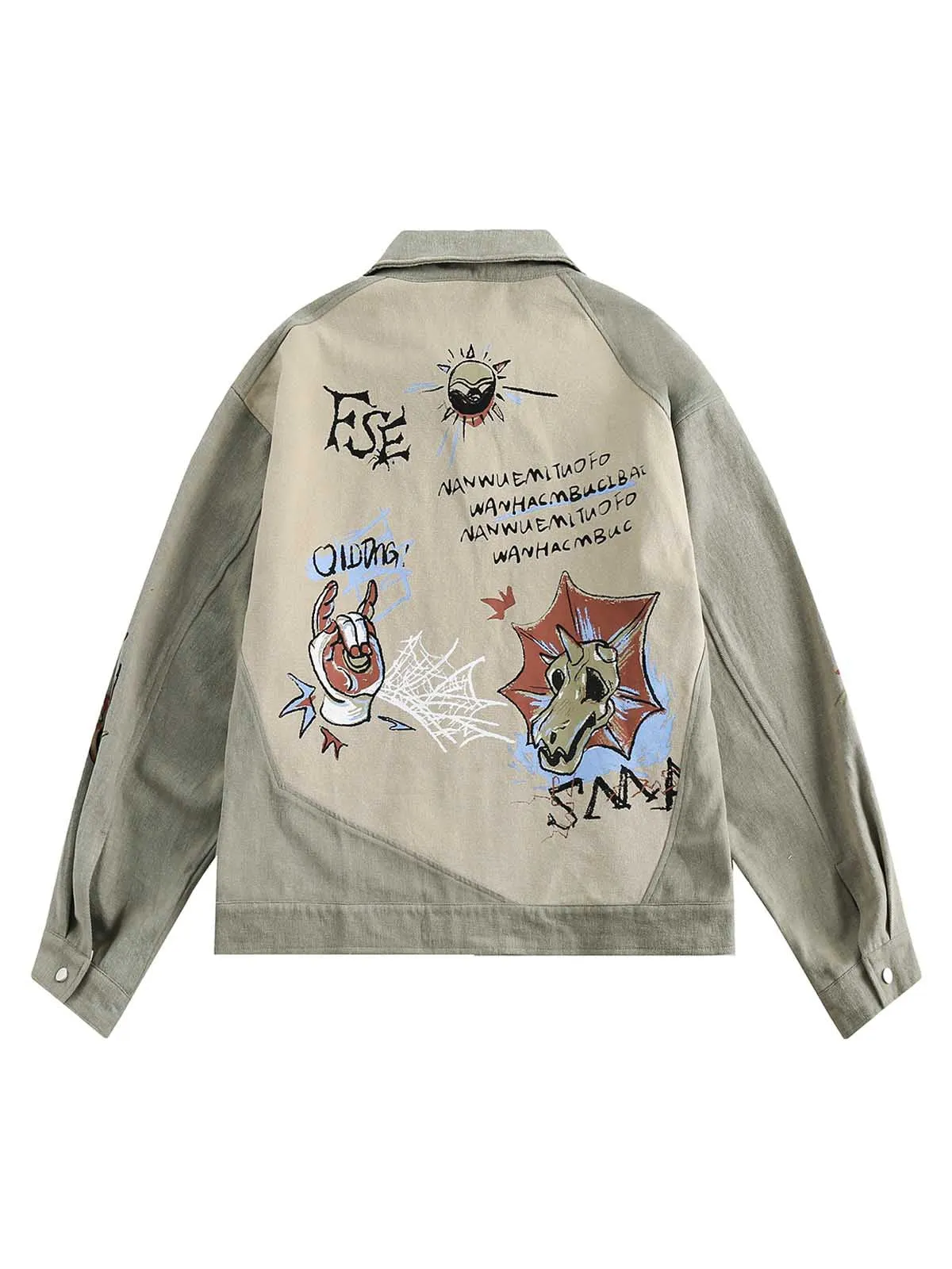 Thesupermade Graffiti Patchwork Jacket