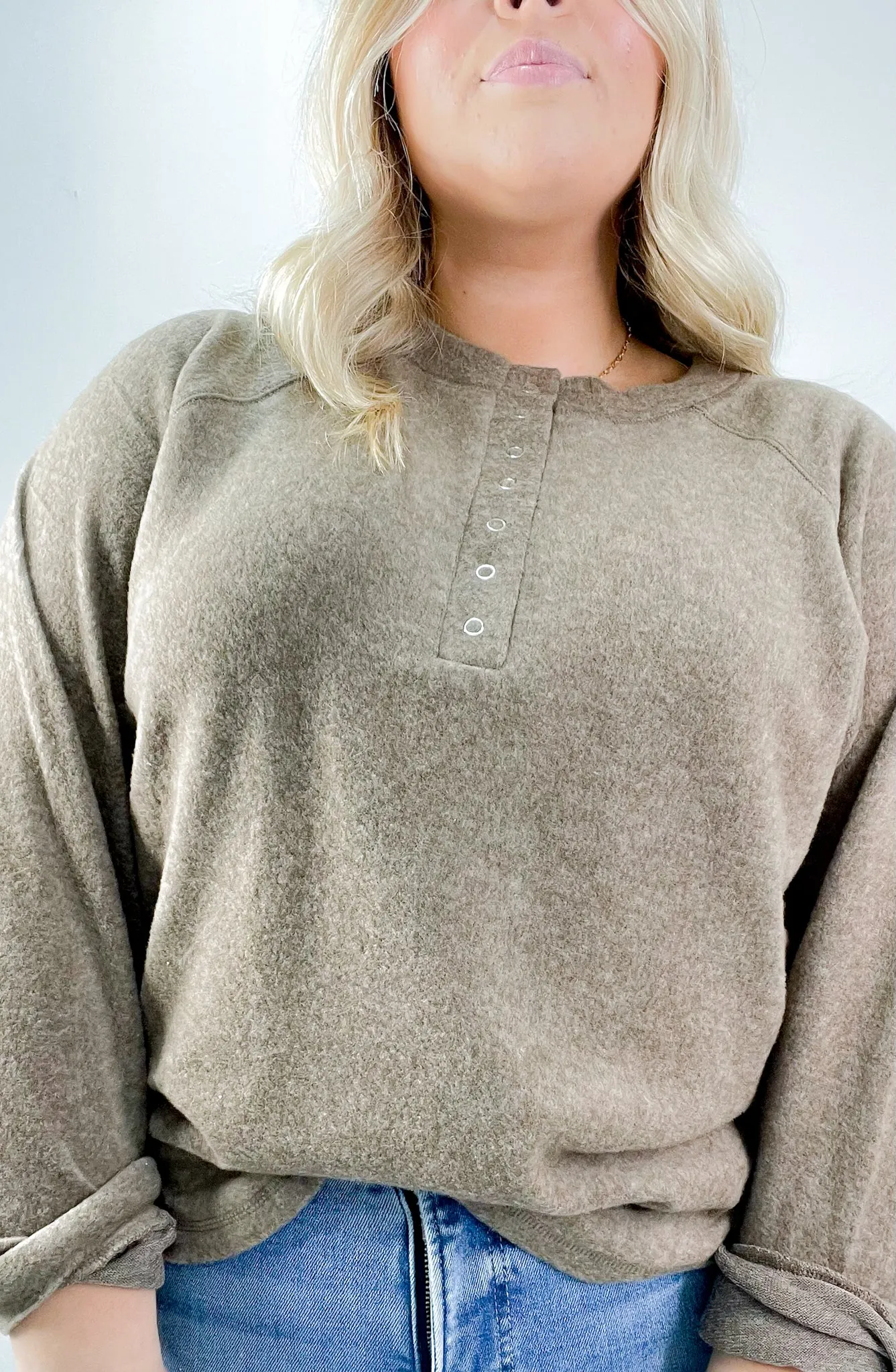 Two Tone Brushed Curvy Sweater