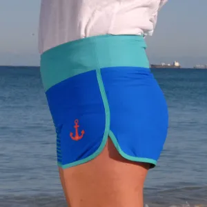Women's Cute Butt Boardies: Sea Stripe